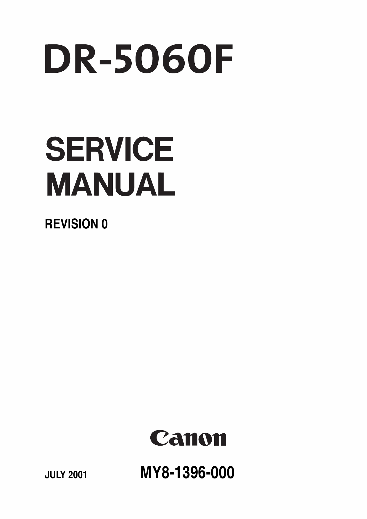 Canon Options DR-5060F Document-Scanner Parts and Service Manual-1
